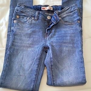 Girl's Denim Levi's 710 Super Skinny Jeans Size 7 Regular Adjustable Waistband